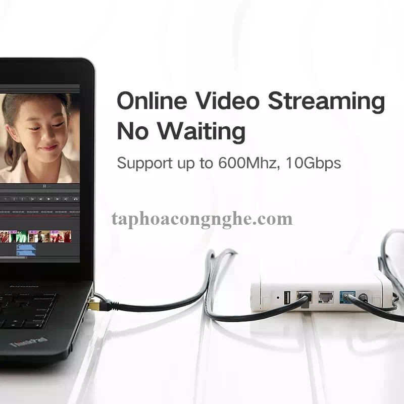 Ugreen 11274 15M màu Đen Cáp mạng LAN CAT7 STP chống nhiễu NW107 30011274